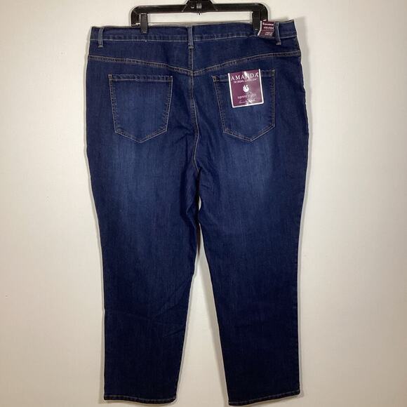 Gloria Vanderbilt Amanda Tapered Leg Jeans 22W Classic Rise Slimming NWT Stretch - Picture 9 of 10